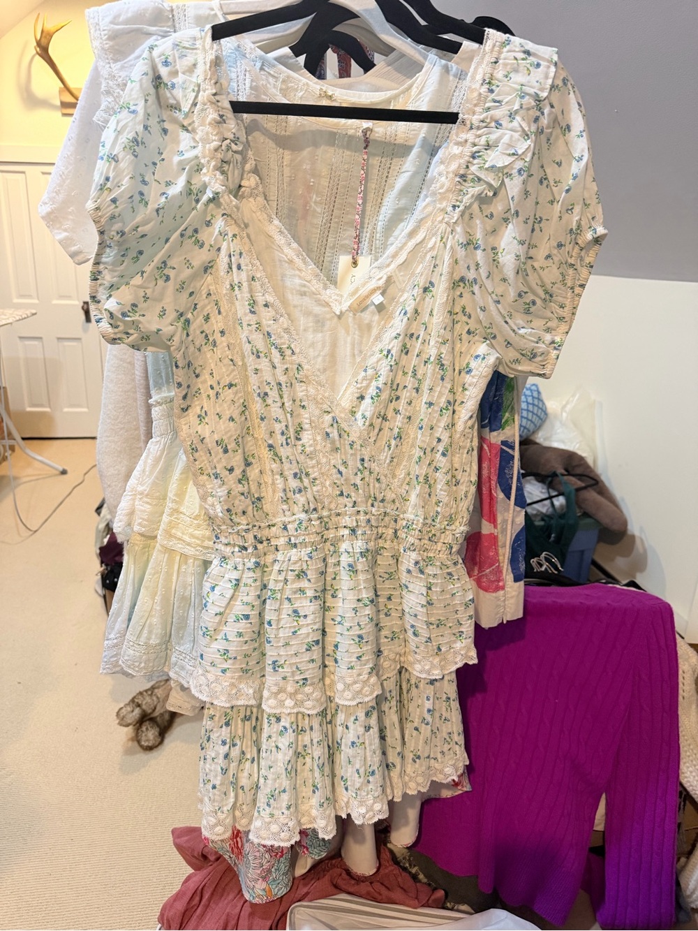 Loveshackfancy Carlo Dress in Bonnet Blue - Picture 4 of 5